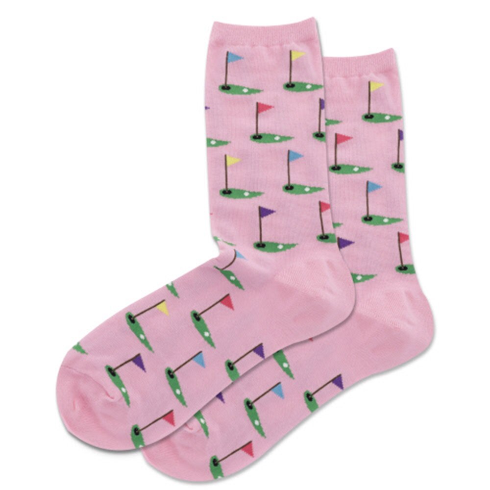 HotSox, Women's, Novelty, Sock, Golf, Pink